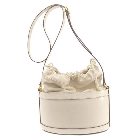 GUCCI White Leather Horsebit Tote Bag - Picture 2 of 11